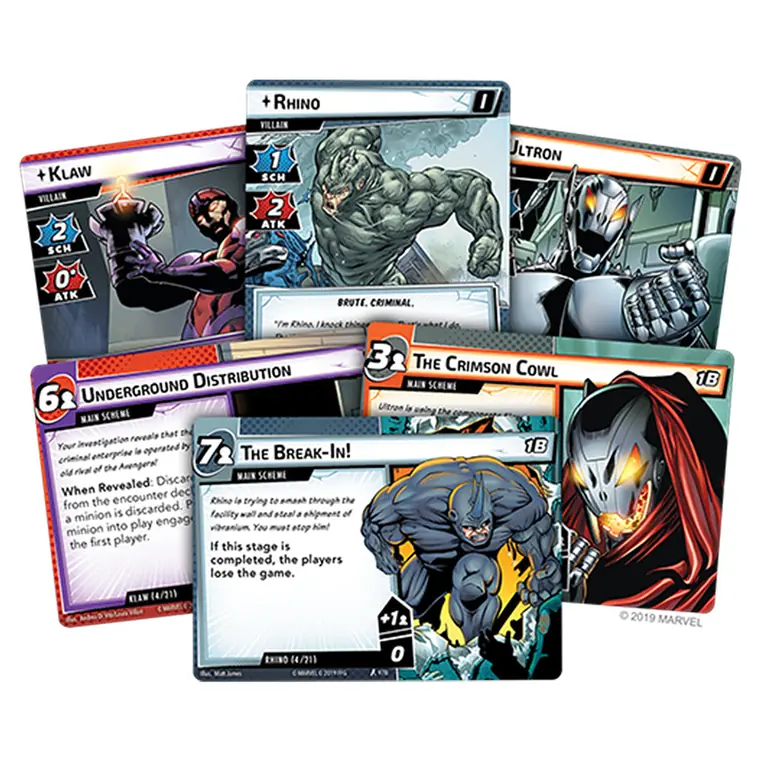 Los villanos Rhino, Klaw y Ultron, con sus planes