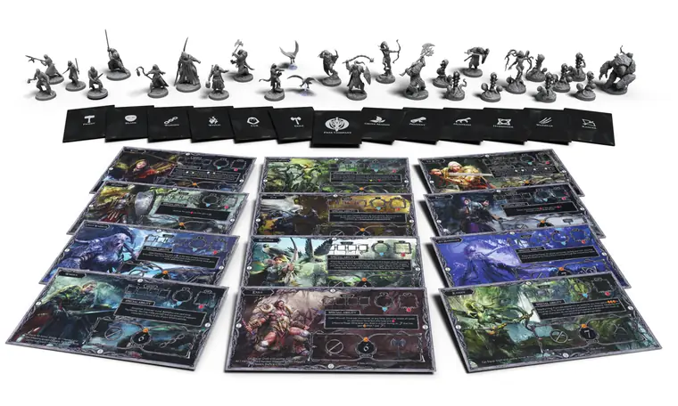 Las miniaturas y los 12 tableros de jugador