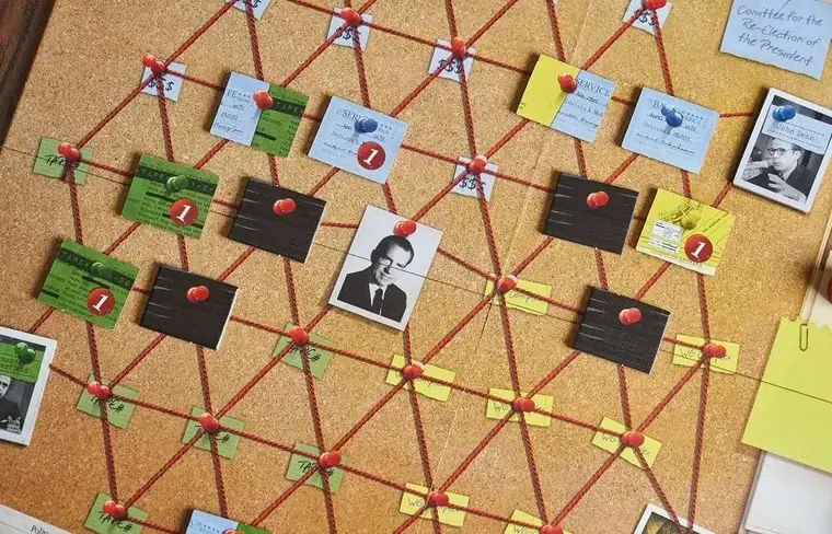 El tablero de pruebas, con las conexiones