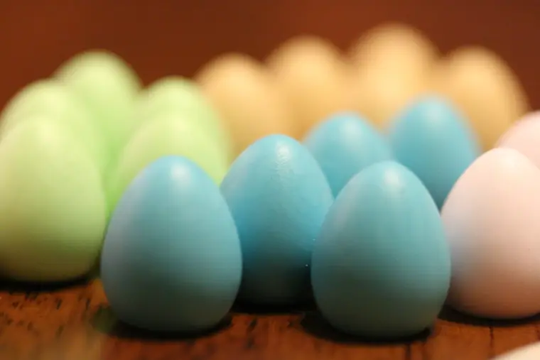 Los huevos en miniatura